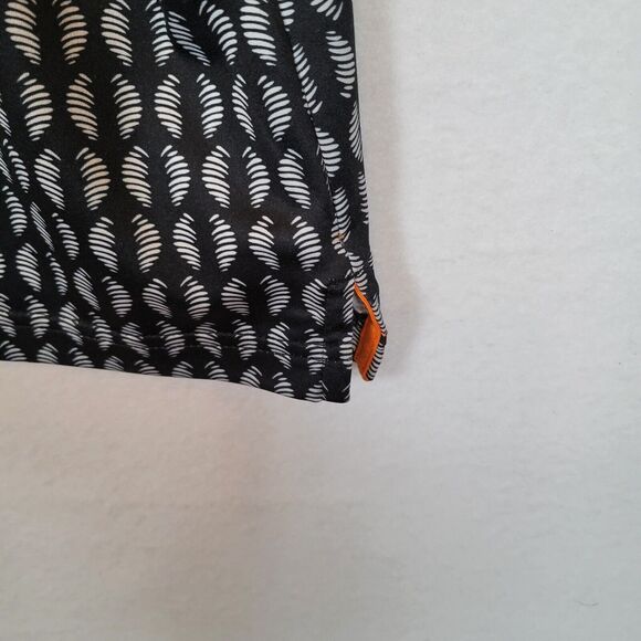 Maelreg Mens Geometric Performance Polo Shirt Size 2XL Black Athleisure Comfort - Picture 2 of 7